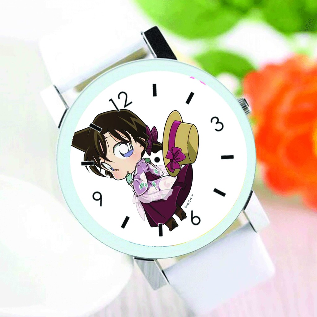 Đồng hồ đeo tay in hình DETECTIVE CONAN THÁM TỬ LỪNG DANH nam nữ anime chibi thời trang dễ thương độc đáo