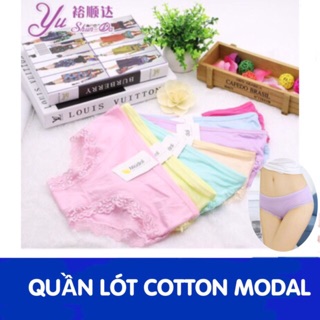 Quần lót cotton pha ren co giãn thấm mồ hôi MODAL