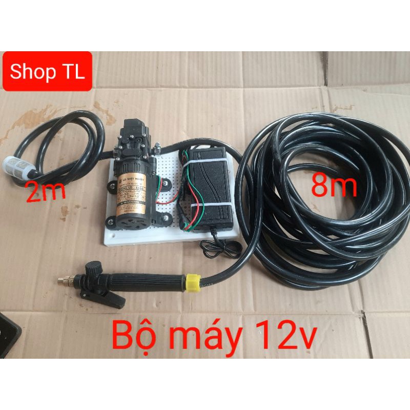 Máy rửa xe mi ni 12V đa năng tiện dụng