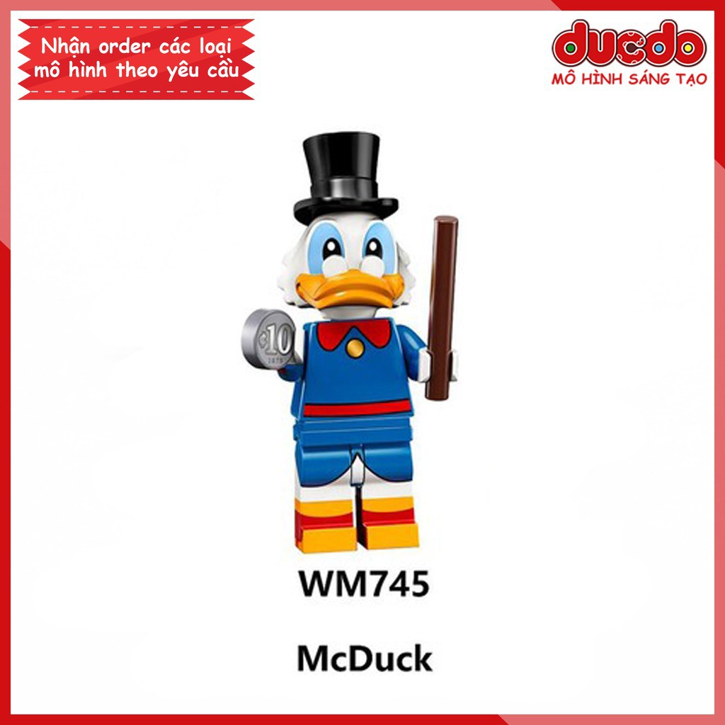 Minifigures các nhân vật Mickey, Duck, Chip, Dale - Đồ Chơi Lắp Ghép Xếp Hình Mô hình Mini WM6066