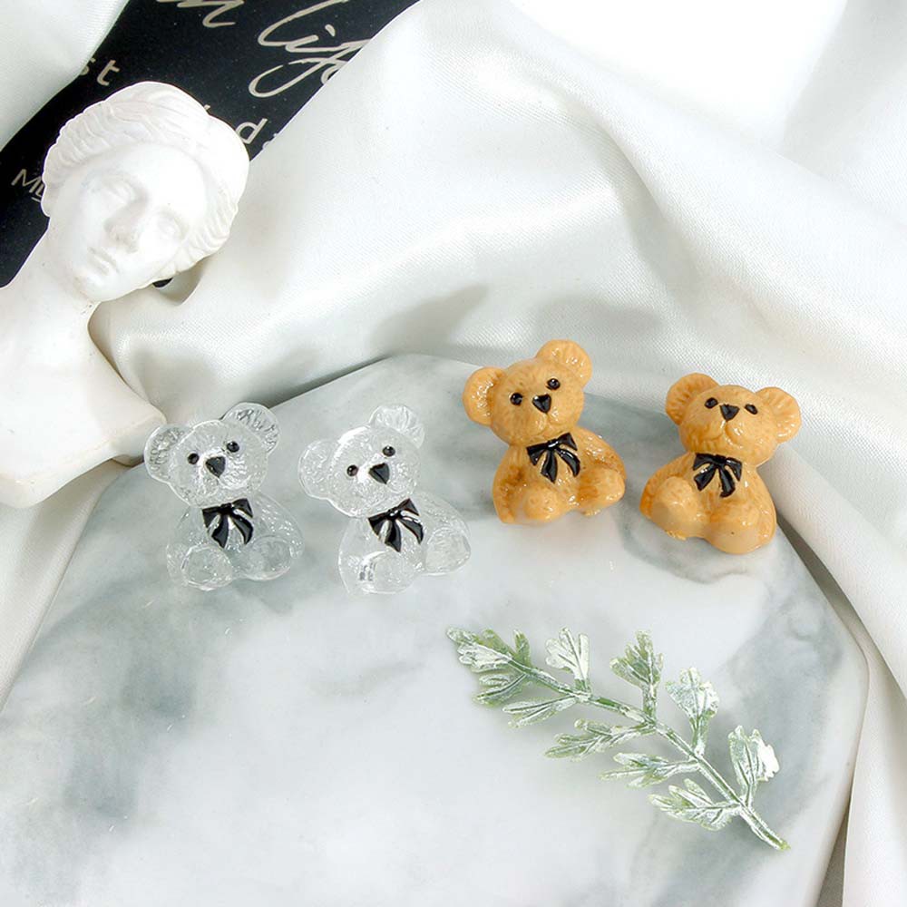 Bông Tai Nhựa Hình Gấu Đáng Yêu Cho Nữ