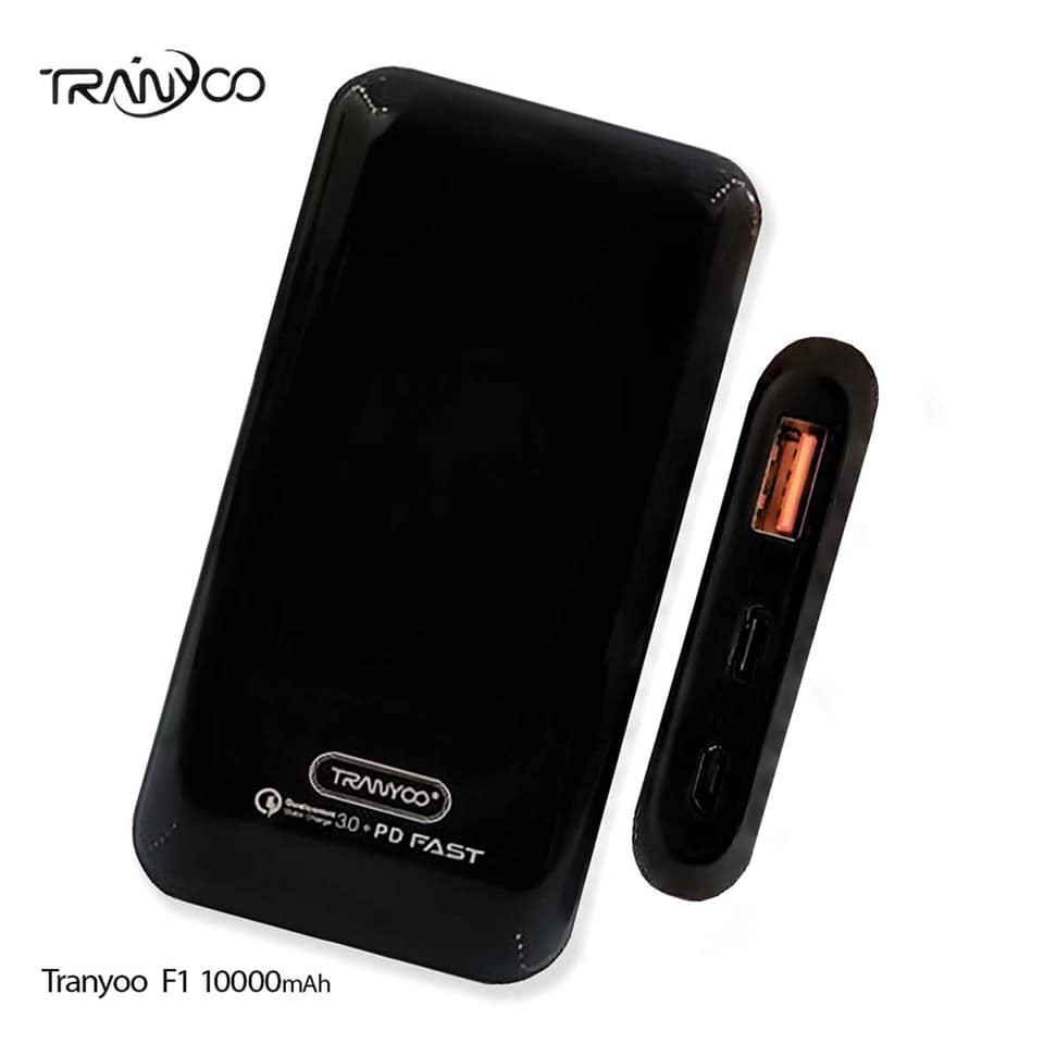 Pin dự phòng TRANYOO F1 dung lượng 10000mAh hỗ trợ sạc nhanh PD + QC3.0 - Hàng Mới 100% Nguyên Seal