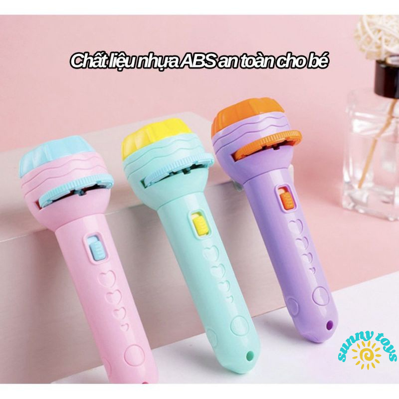 Đồ chơi đèn pin chiếu hình -10 đĩa 8 hình ngộ nghĩnh, đáng yêu để bé thỏa sức sáng tạo, khám phá