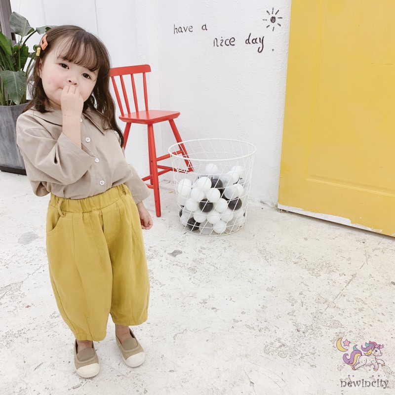 Quần Dài Cotton Có Túi Phong Cách Hàn Quốc Cho Bé Trai