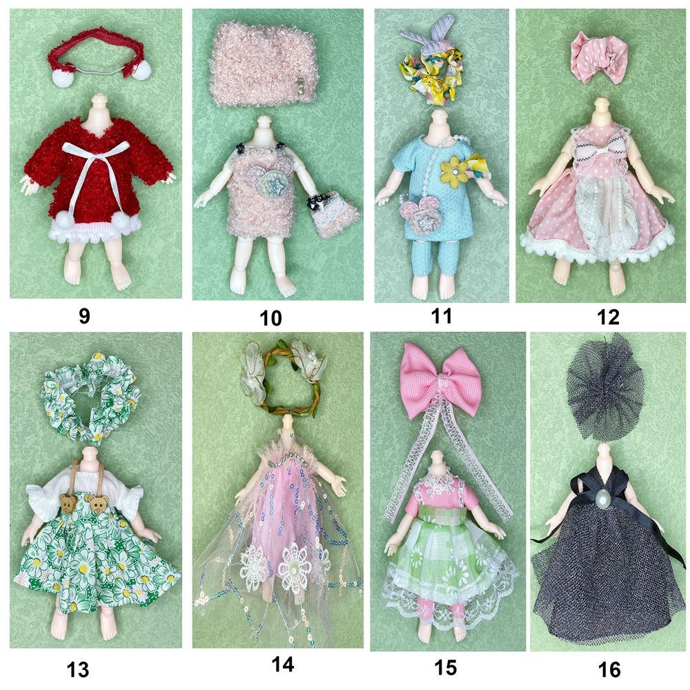Set đồ thời trang cao cấp cho búp bê 16cm diy