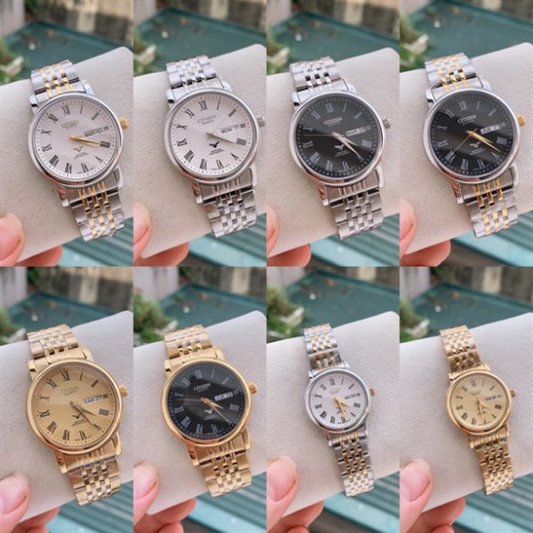 Đồng Hồ Nam citizen Sapphire CZ021 Mặt caro Cọc đá Máy Pin Nhật Chống xước Tuyệt Đối