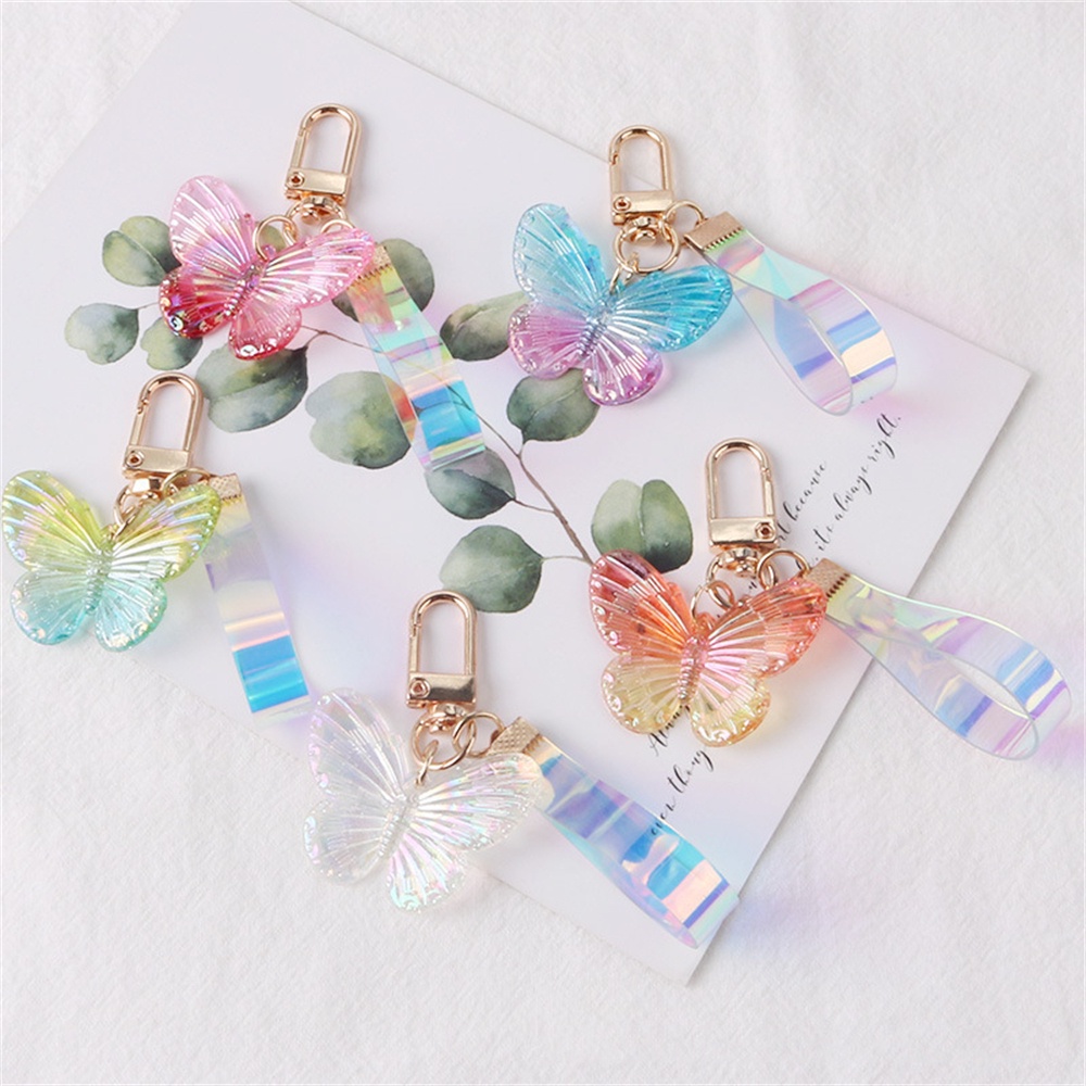 Móc Khóa Acrylic Hình Bướm Nhiều Màu Thời Trang
