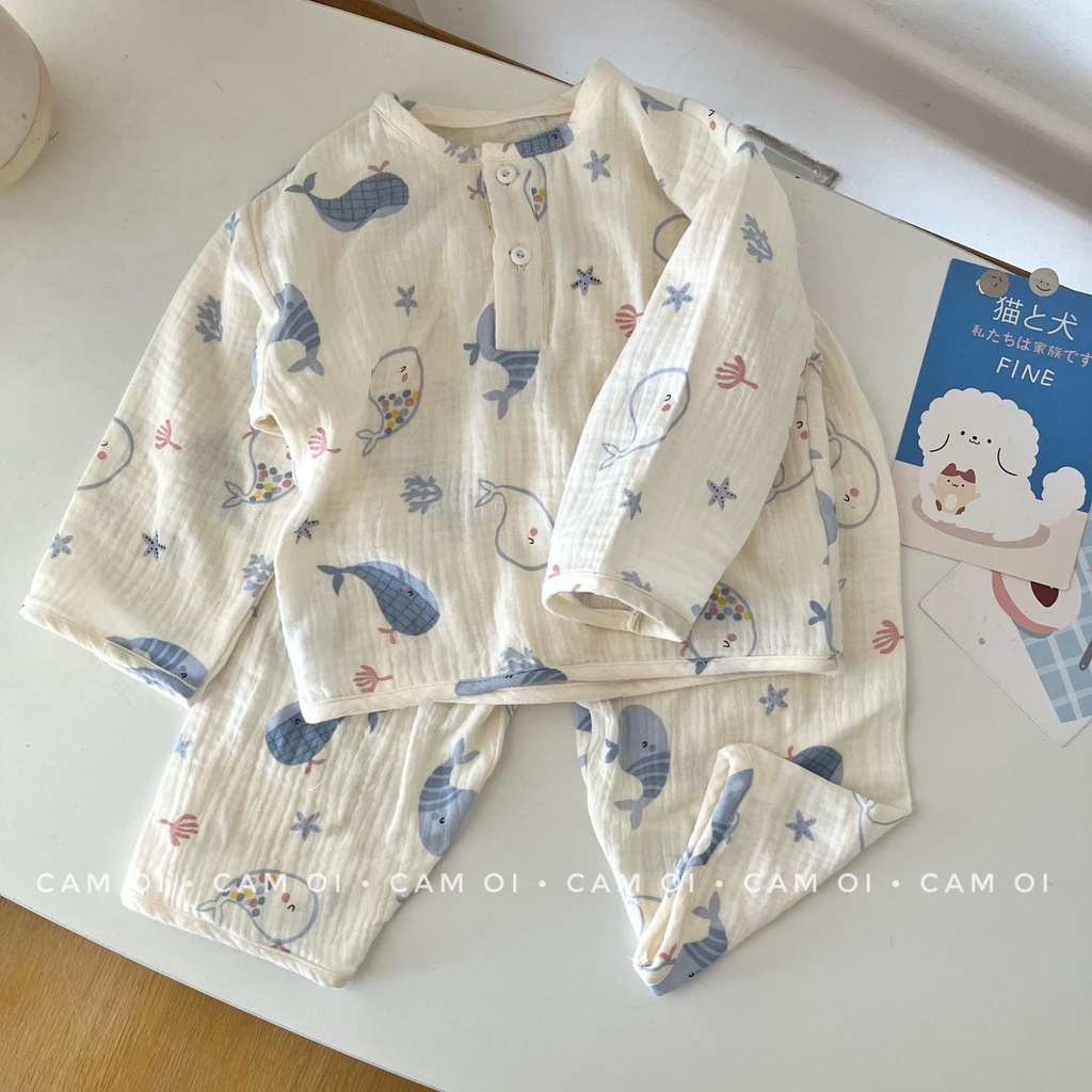 Bộ tay dài muslin