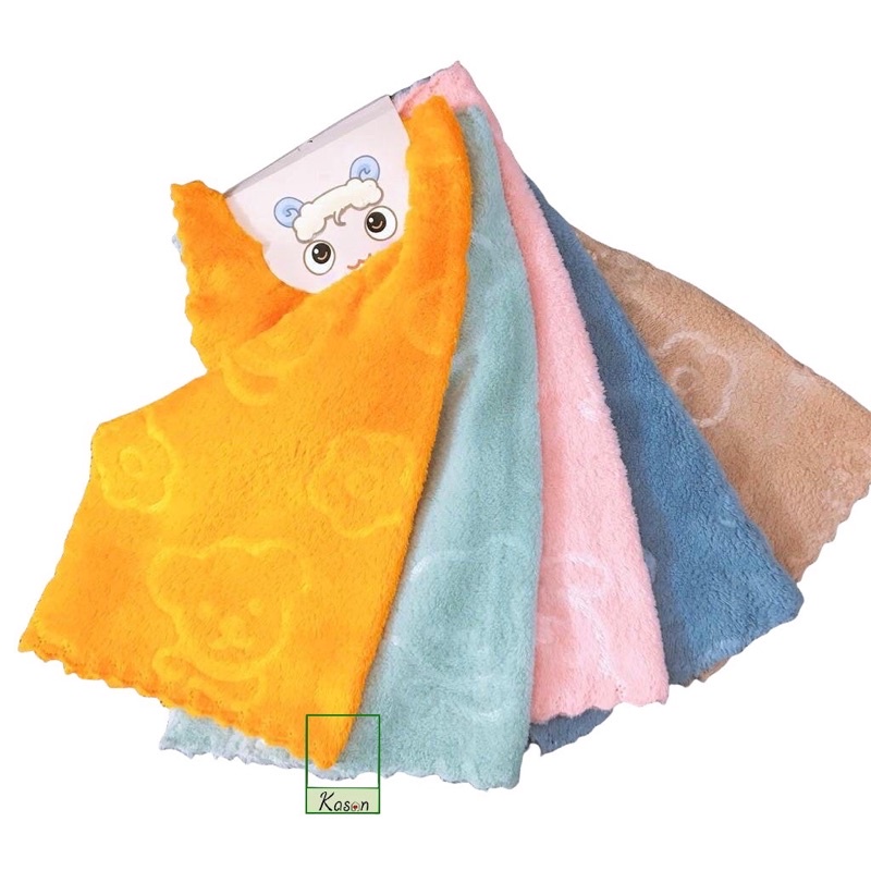 SET 5 KHĂN MẶT LÔNG CỪU SIÊU THẤM HÚT 30X30CM - KHĂN LAU ĐA NĂNG