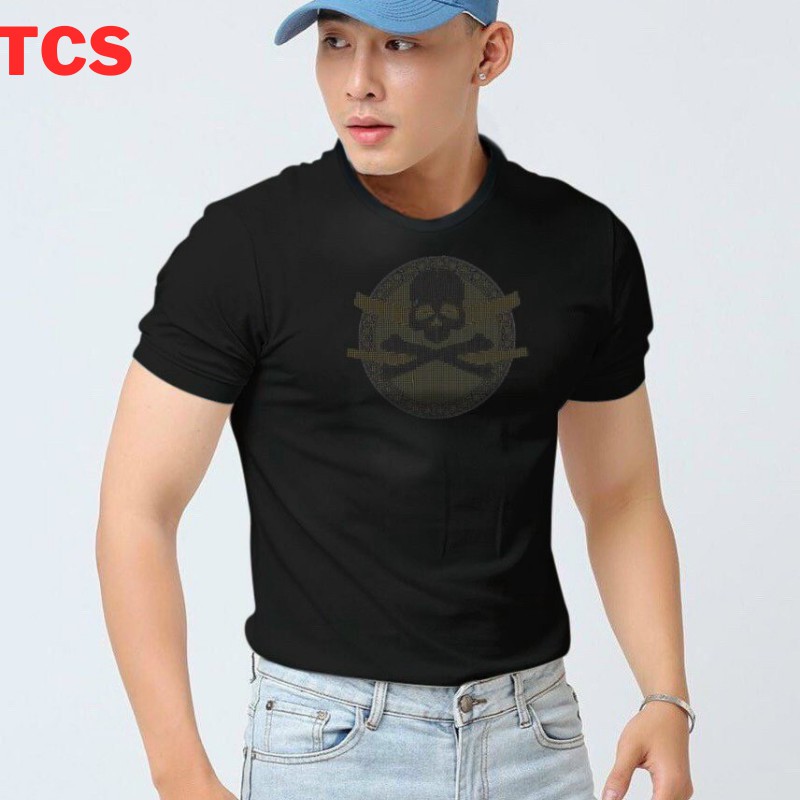 Áo thun nam,áo phông nam không cổ ngắn tay chất cotton mát mềm mịn TCS | BigBuy360 - bigbuy360.vn