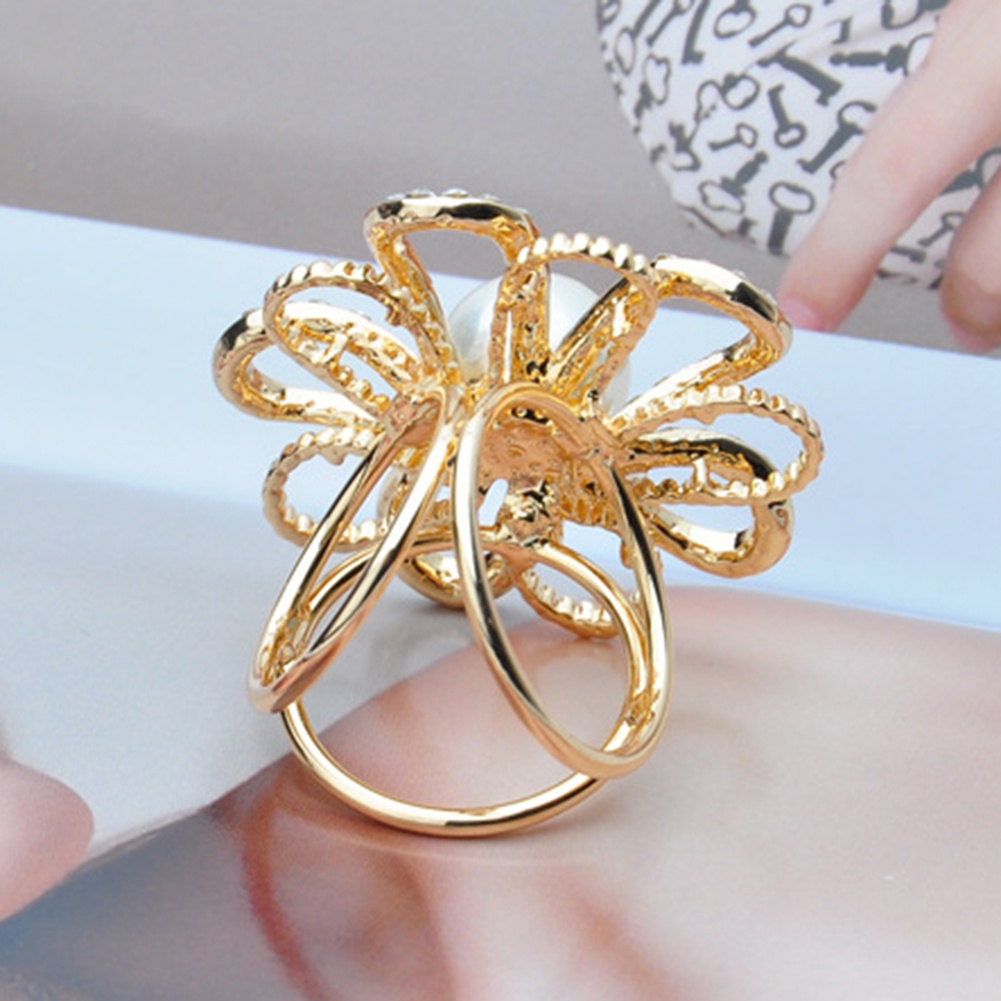 Ghim Cài Áo Hình Bông Hoa Đính Ngọc Trai Nhân Tạo Thời Trang