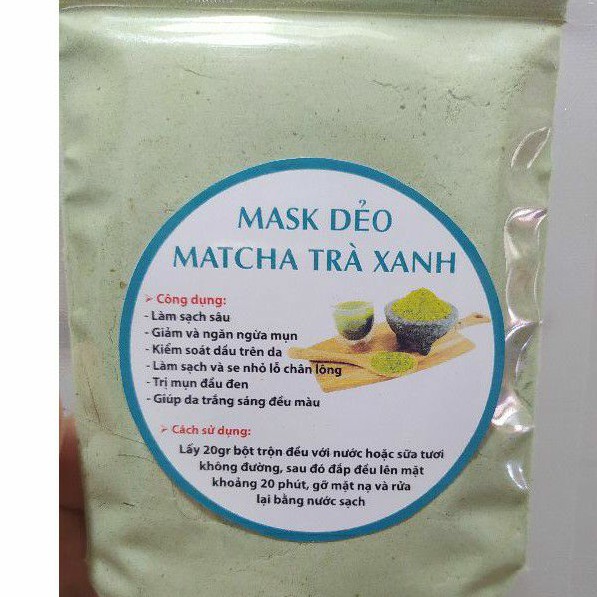 Mặt Nạ Dẻo Matcha Trà Xanh Dưỡng Trắng 50gram Handmade