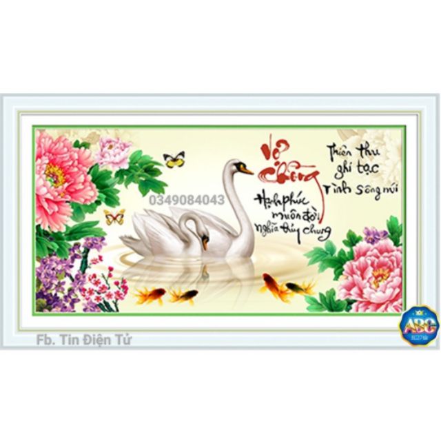 Tranh thêu vợ chồng - 71x 40cm