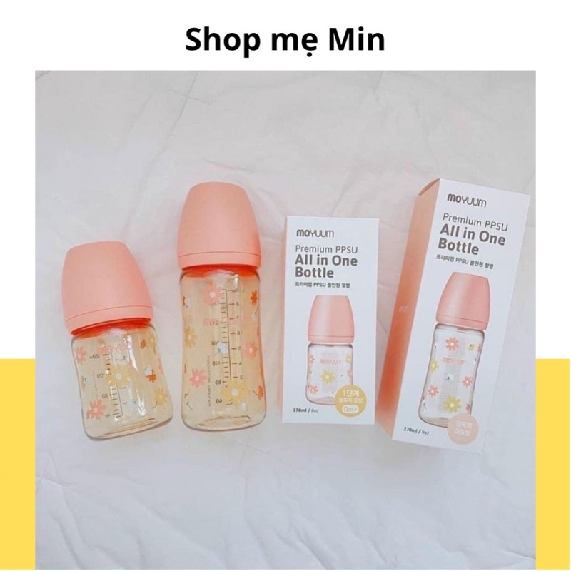 Bình Sữa Moyuum Hoa Cúc Daisy/ Bình Moyuum Hồng Limited Edition 2022 Hàn Quốc 170ml/ 270ml PPSU