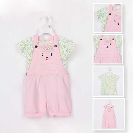 Set yếm bé gái đáp hình mèo