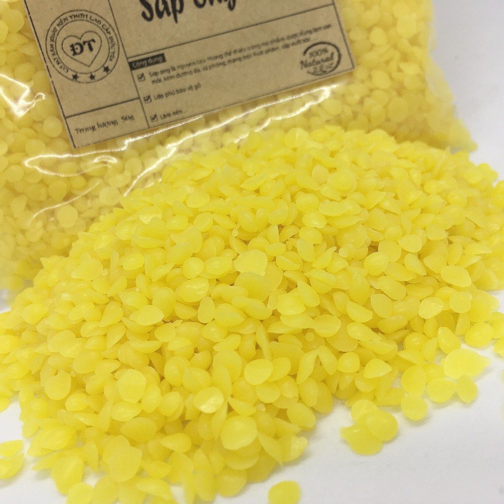 100g Sáp ong hạt vàng cao cấp dùng trong làm nến và mĩ phẩm 100% thiên nhiên