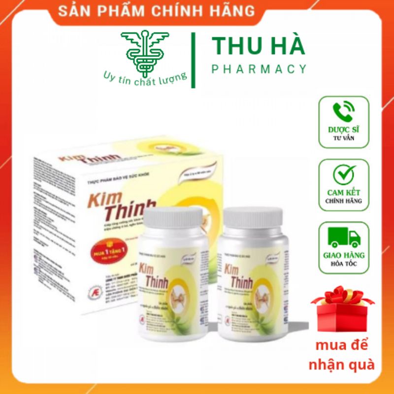(Chính Hãng) Kim Thính hộp 2 lọ×90 viên  tặng 1 hộp 3- hỗ trợ tăng cường thính lực