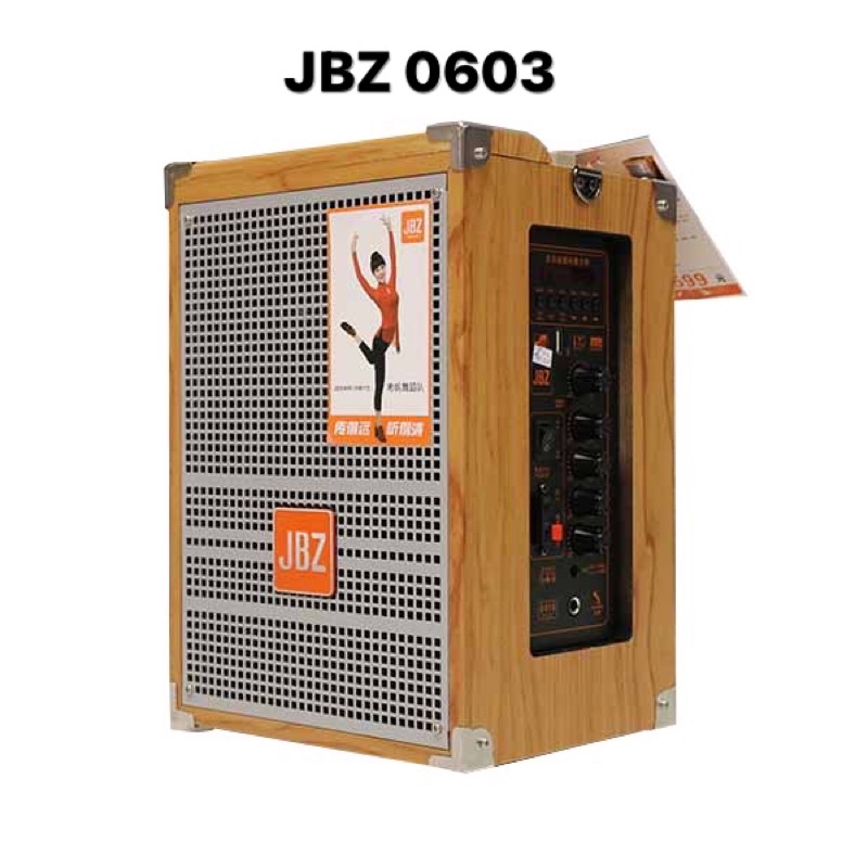 Loa kéo Bluetooth JBZ 0603 công suất 150W tặng kèm 2 micro không dây