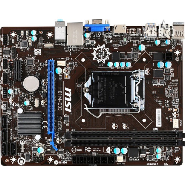 Mainboard MSI H81M-E33 CÓ HDMI SK 1150 - DDR3 CHUYÊN GAME BẢO HÀNH 36 THÁNG