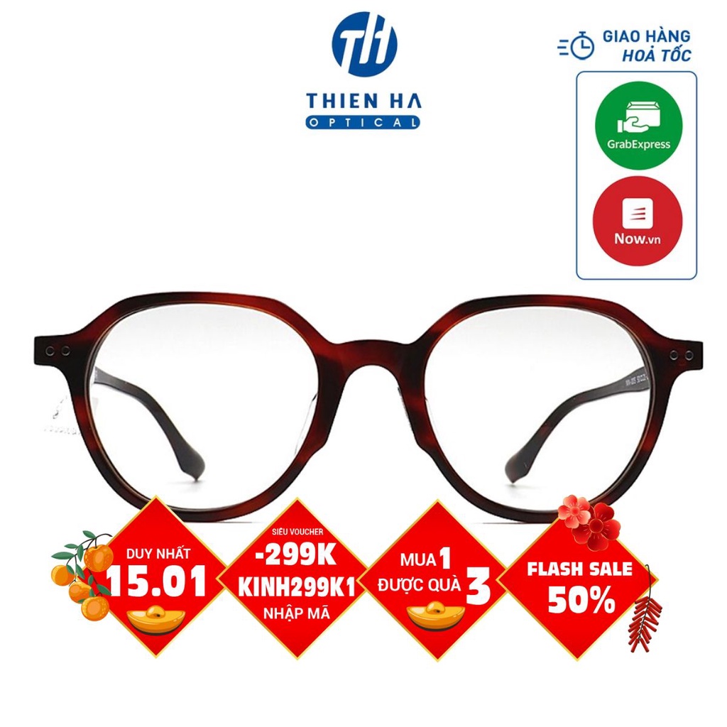 Gọng kính NN005, chất liệu nhựa cao cấp siêu đàn hồi, kiểu dáng trẻ trung, vuông basic 50-21-145mm