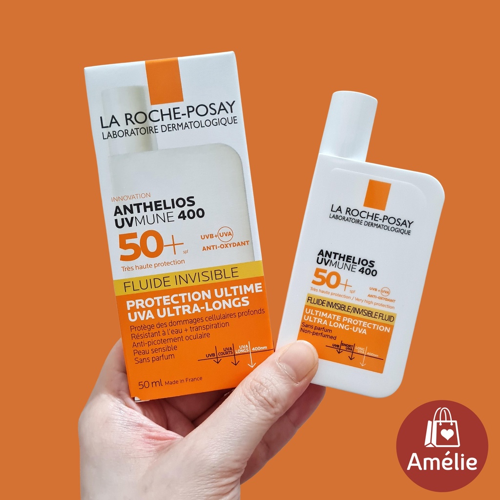 Kem chống nắng dạng sữa lỏng La Roche - Posay Anthelios Invisible Fluid  SPF 50+ 50ml bản không mùi