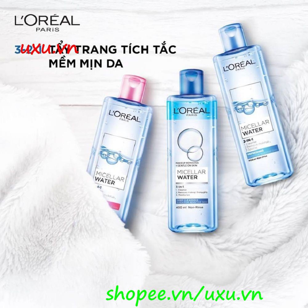 Nước Tẩy Trang 400Ml Loreal Hồng Dưỡng Ẩm Chuyên Sâu Micellar, Với uxu.vn Tất Cả Là Chính Hãng. | BigBuy360 - bigbuy360.vn