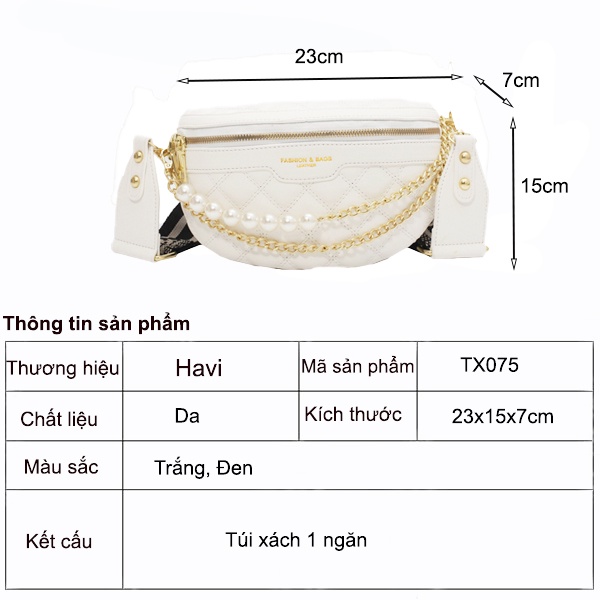 Túi Xách Nữ Đẹp, Đeo Chéo, Đeo Vai Đi Chơi, Đi Làm Thời Trang Havi TX075