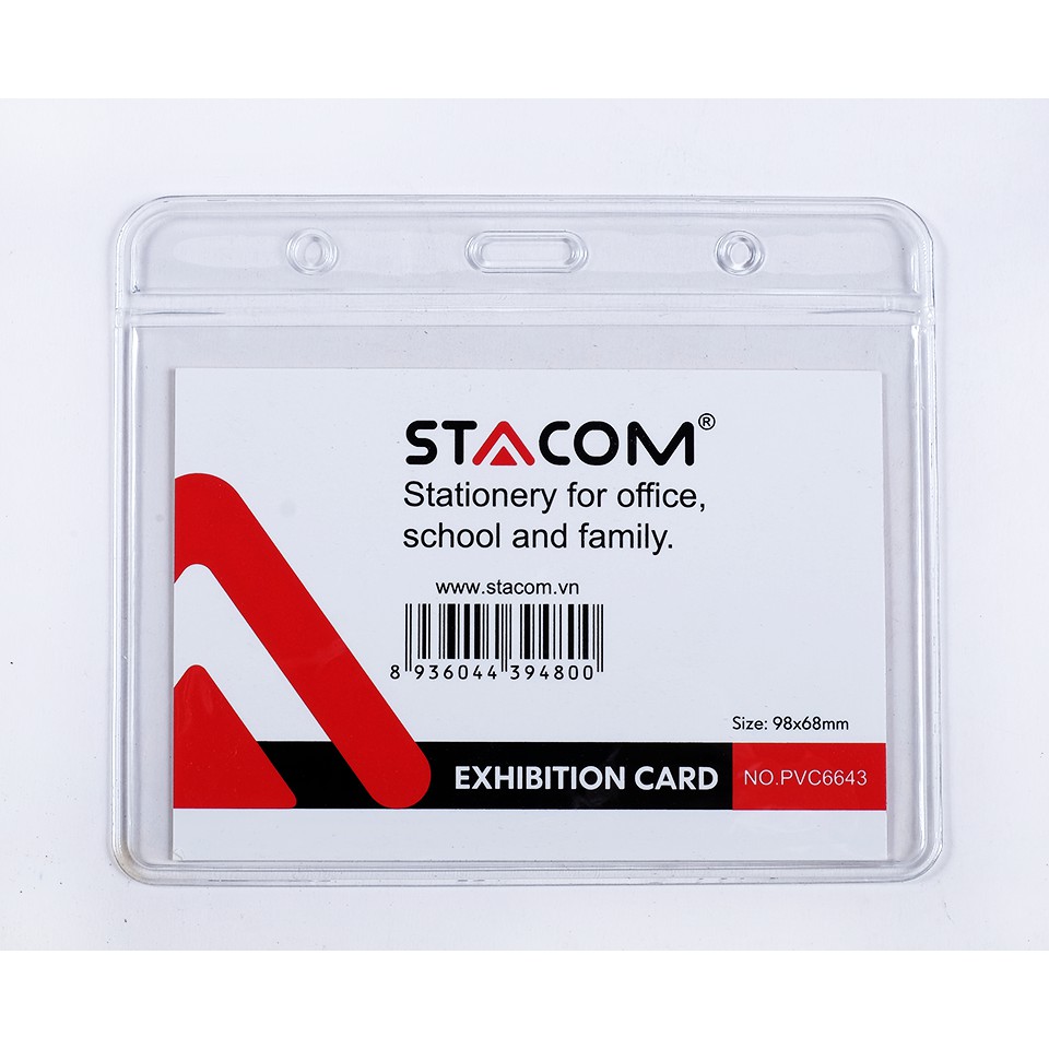 Bộ 12 Thẻ đeo bảng tên nhựa dẻo STACOM - PVC6643