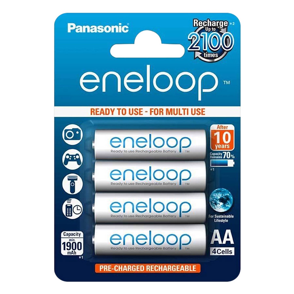 Pin sạc AA - Panasonic - Eneloop 1900mah - Vỉ 4 viên