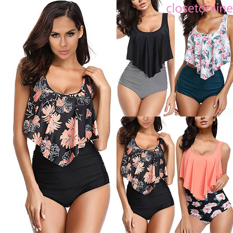 Set đồ tắm in họa tiết hoa cách điệu quyến rũ dành cho nữ | BigBuy360 - bigbuy360.vn