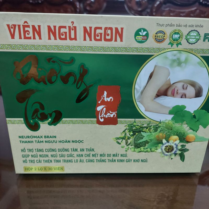 《Hộp gồm 2 lọ x30v》Viên ăn ngủ ngon dưỡng tâm an thần