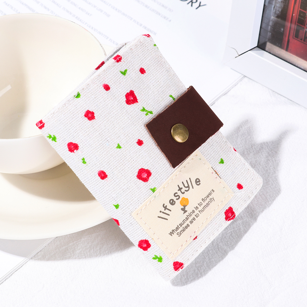Ví Đựng Thẻ Mini Bằng Vải Canvas 20 Ngăn Đáng Yêu Thời Trang