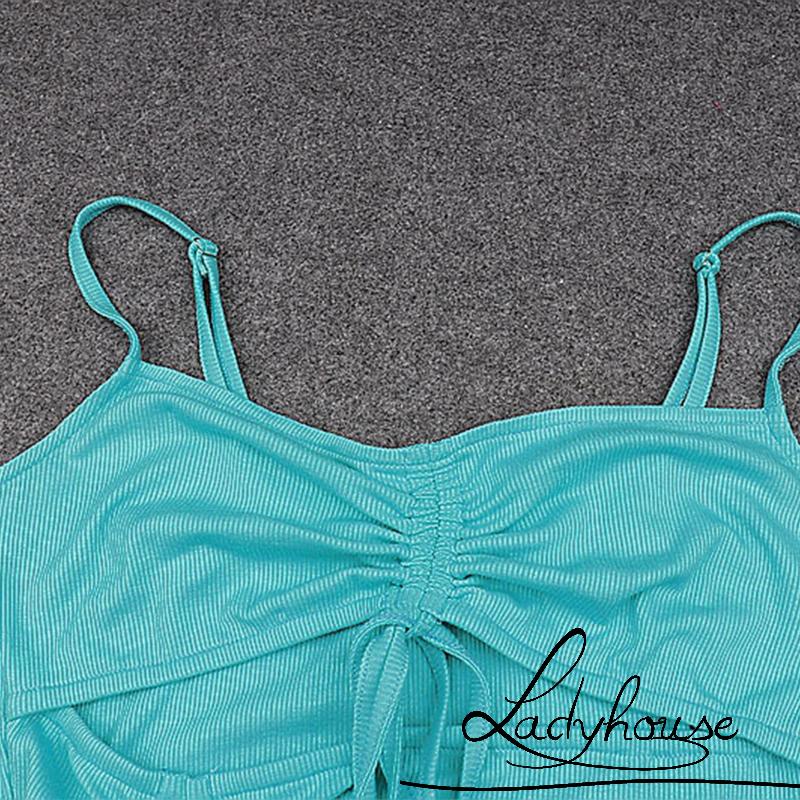 Đầm ôm hai dây màu sắc thời trang sành điệu cho nữ