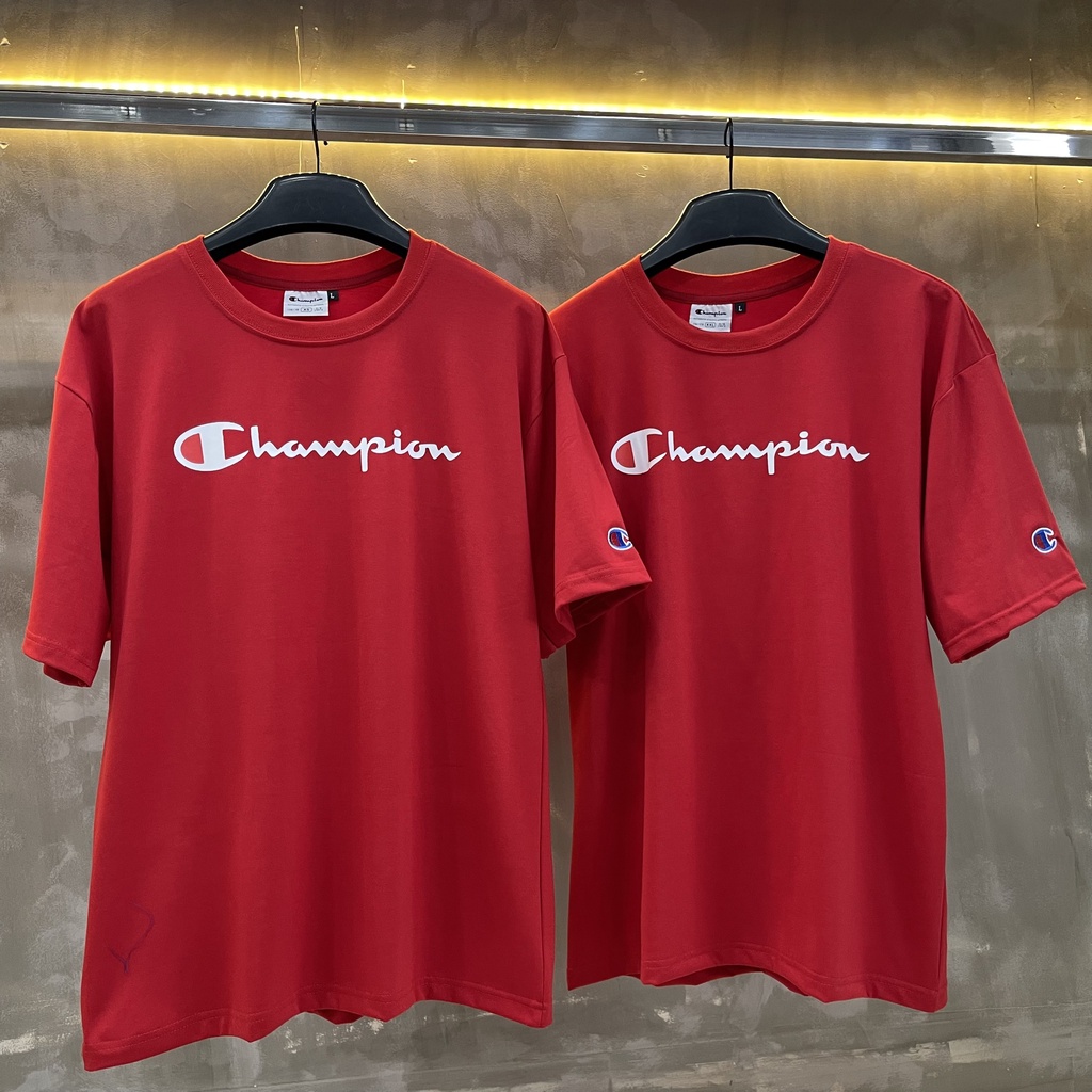 Áo Thun Champion Unisex Áo Thun In V1 Hàng Chất Logo Thêu Full Tag