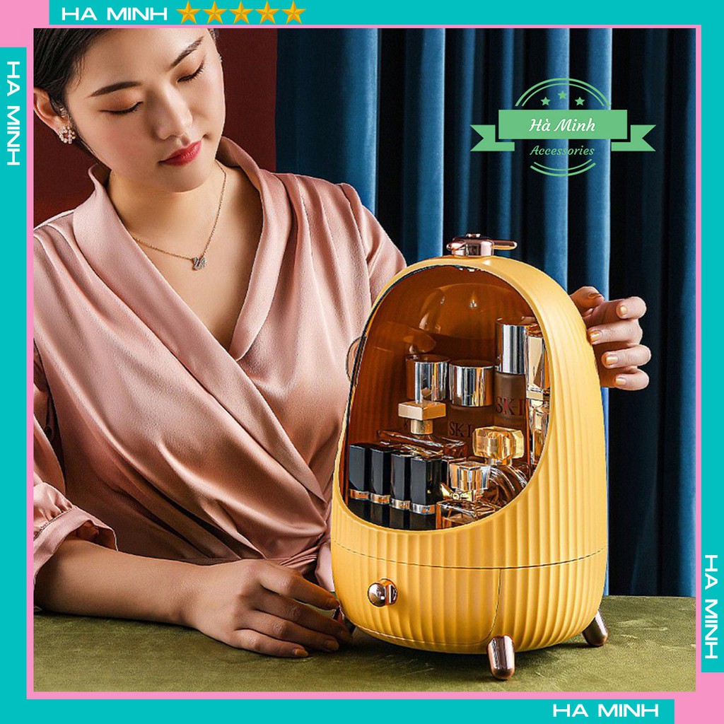 Hộp Đựng Mỹ Phẩm Cao Cấp, Tủ Mỹ Phẩm Cực Dễ Thương Peguin