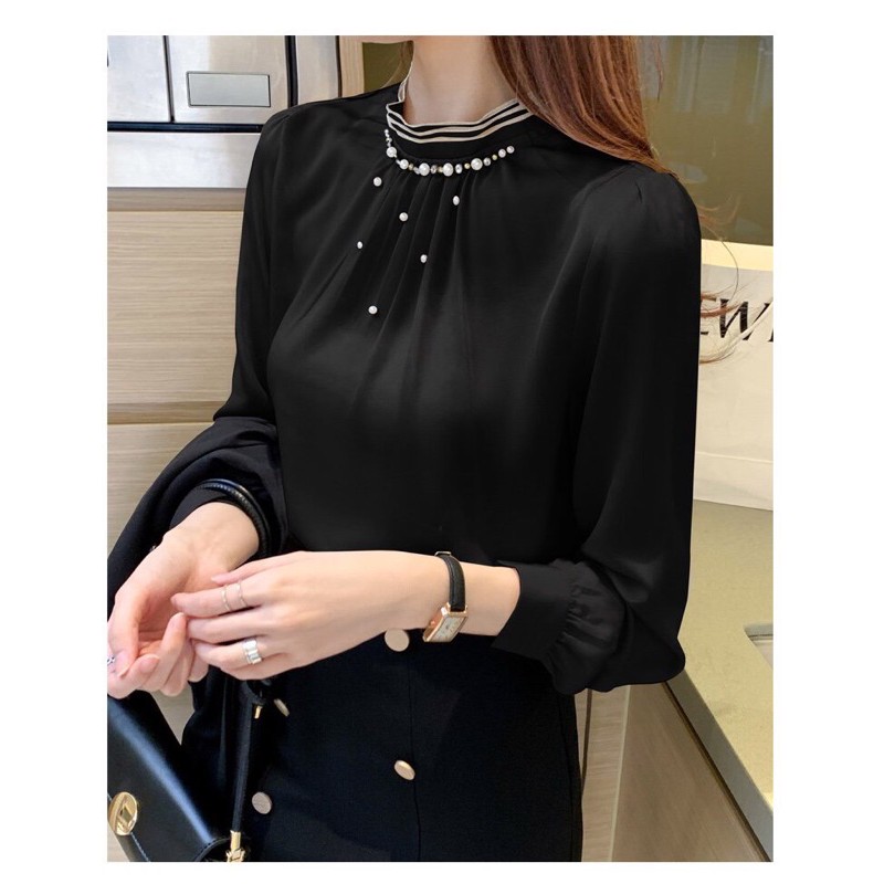 áo sơ mi kiểu cách điệu bao sang đính hạt size M L xl