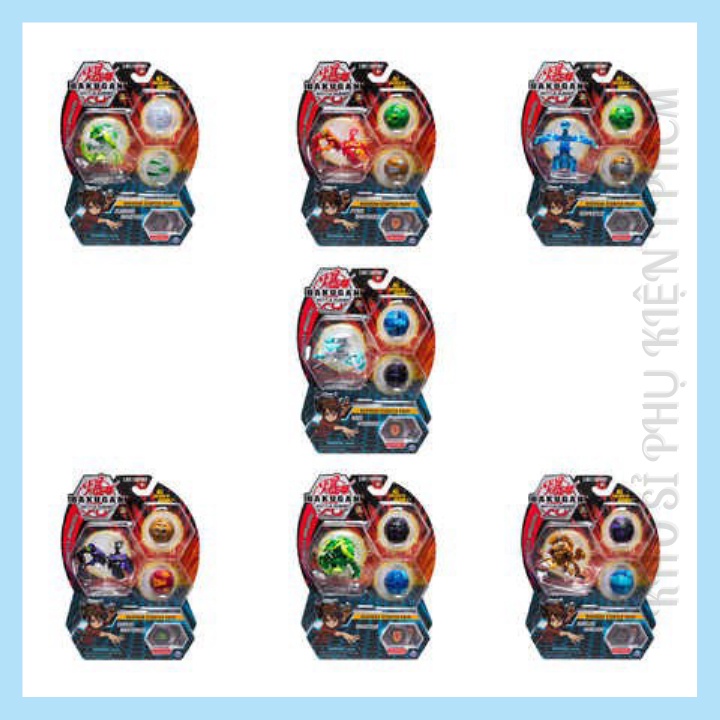 Vỉ đồ chơi 3 con Siêu chiến binh Bakugan- BIẾN HÌNH ĐẸP