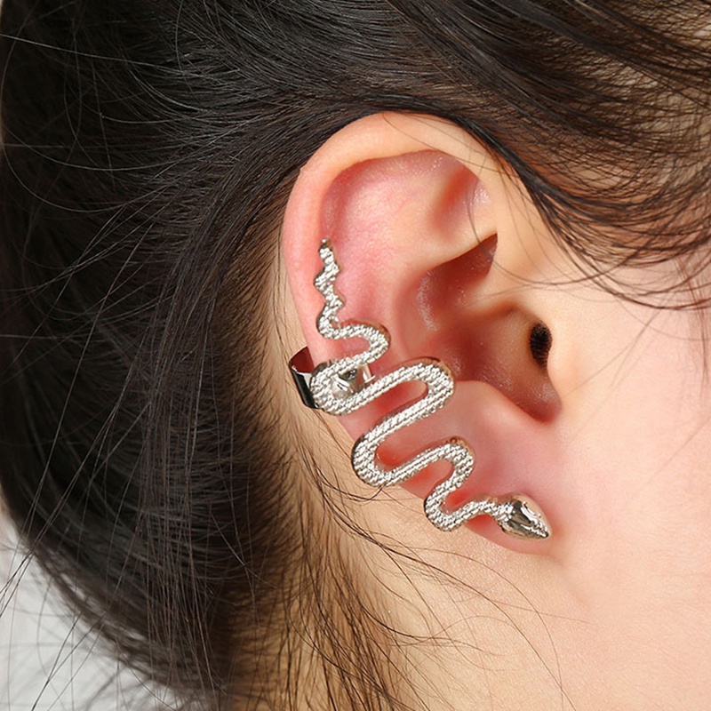 1 Khuyên Tai Hình Rắn Hổ Mang Phong Cách Punk Cổ Điển JP5