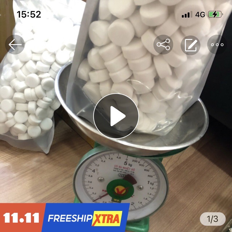 SIÊU RẺ-túi 3kg muối dùng cho máy rửa chén(bát)