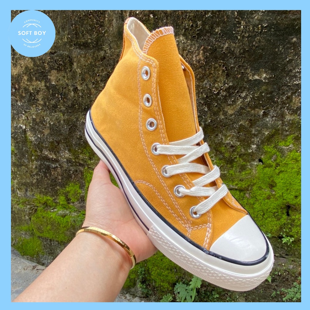 Giày Sneaker converse 1970s màu vàng cổ cao-  Giày Classic Siêu Hot, Phong cách soft boy- Hàng loại đẹp