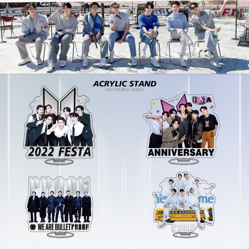 BTS Proof & 2022FESTA 9th Anniversary Action Figurines Standee Desk Stand