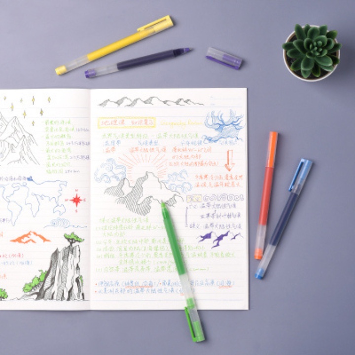 Bút nước ống mực x4 siêu bền nhiều màu ngòi 0.5mm chính hãng