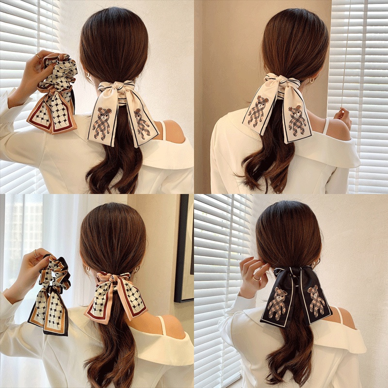 Dây Buộc Tóc Đính Nơ Xinh Xắn Phong Cách Hàn Quốc Cho Nữ
