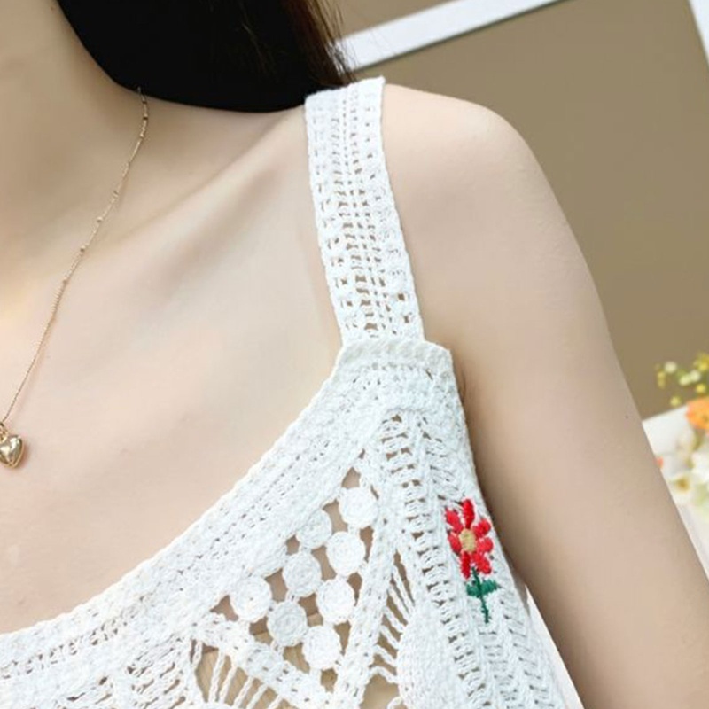 Áo Croptop Dệt Kim Cổ Tròn Hở Lưng Thời Trang Đi Biển Cho Nữ