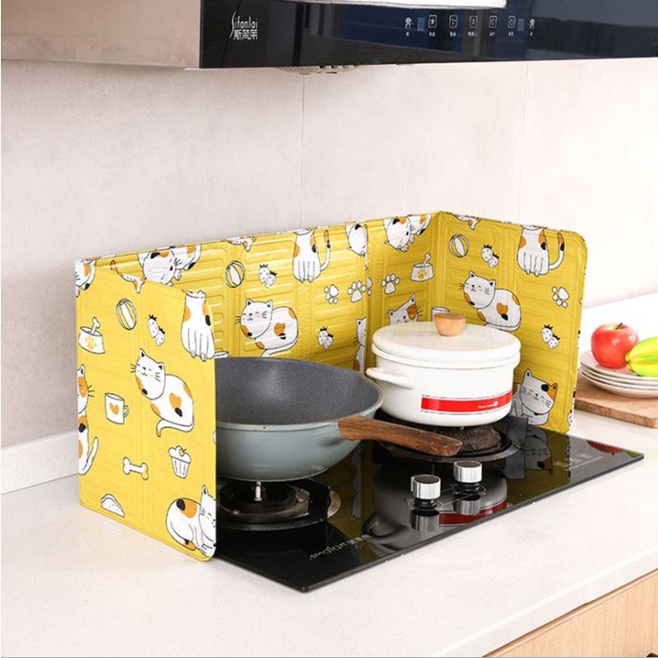 Miếng chắn văng dầu mỡ họa tiết bắt mắt chống Bám Lên Tường, Kệ Bếp Và Các Vật Dụng Nhà Bếp