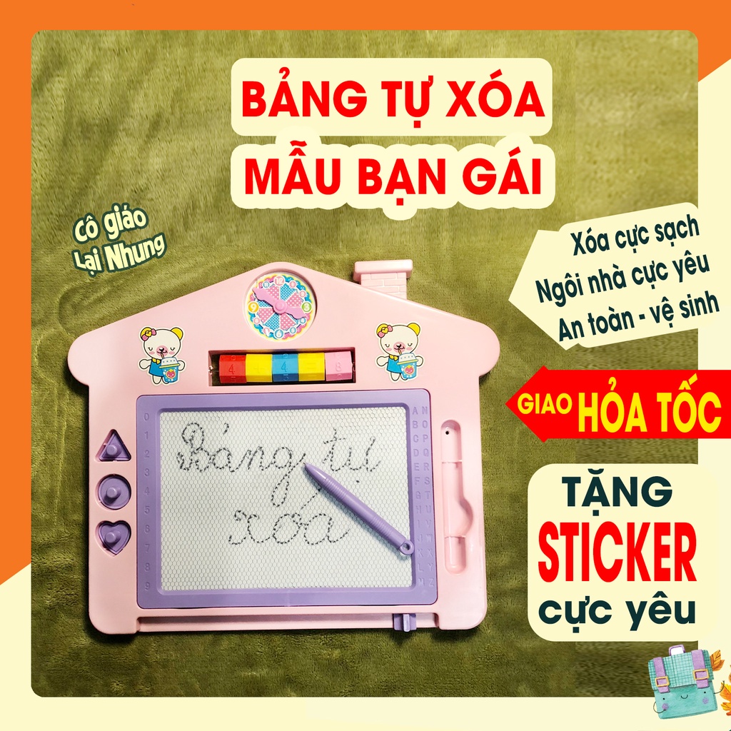 Bảng tự xóa sáng tạo, bảng nam châm, học sinh tập viết vẽ hình