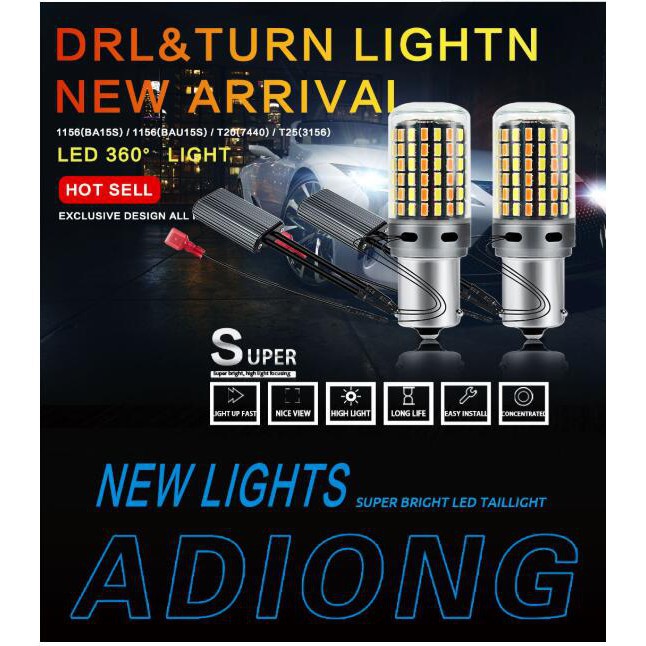 Đèn Led Kevanly dây canbus P21W Py21W Ba15S Bau15S T20 7440 W21W 3156 3014 120led chuyên dụng