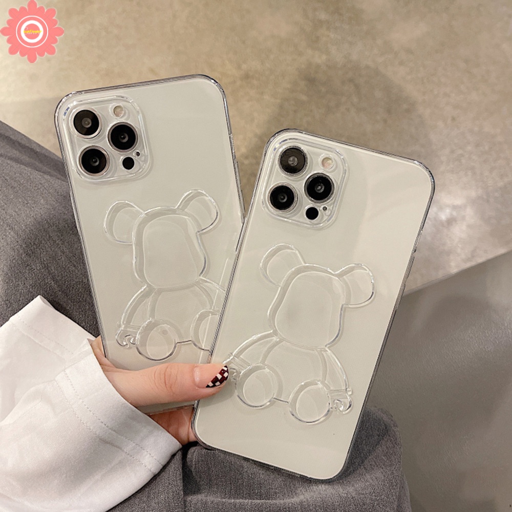 Ốp Điện Thoại TPU Mềm Trong Suốt Hình Gấu Hoạt Họa 3D Cho iPhone 11 7 8 6 6s 14 Plus 12 13 14 Pro MAX XR X XS MAX SE 2020