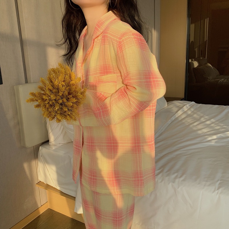 NOA - Pijama phong cách Hàn Quốc Lavonte - Bộ dài chất liệu Xô Muslin cao cấp