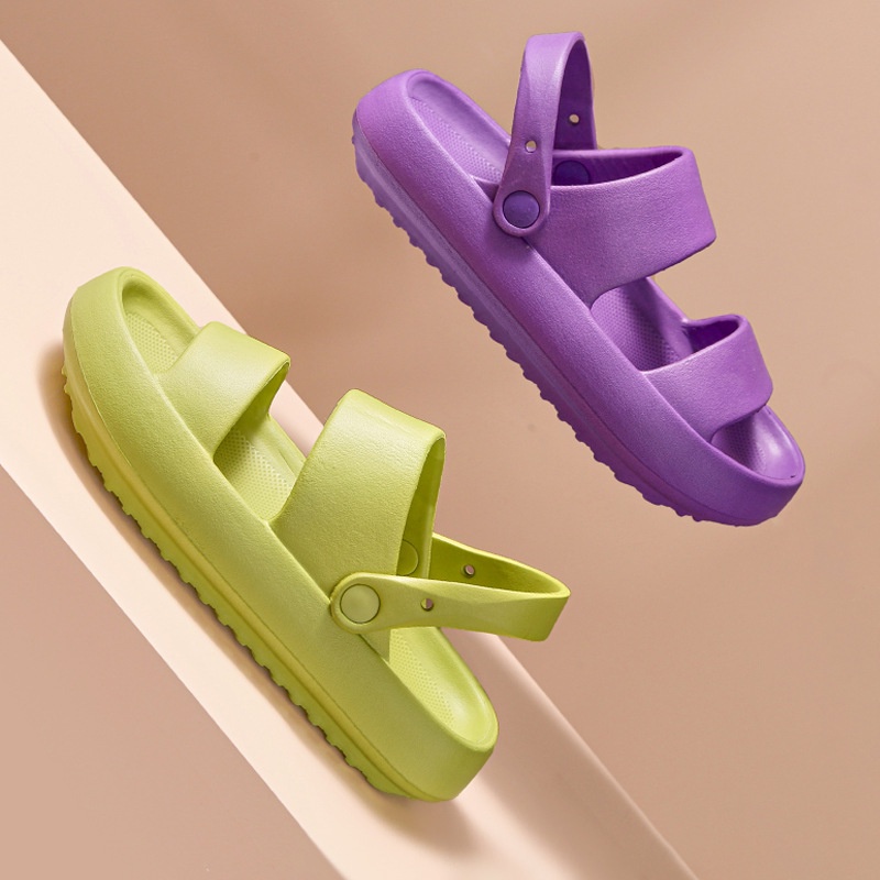Sandal đế dày 4cm chống trượt nhiều màu tùy chọn thời trang cho cặp đôi AYUER